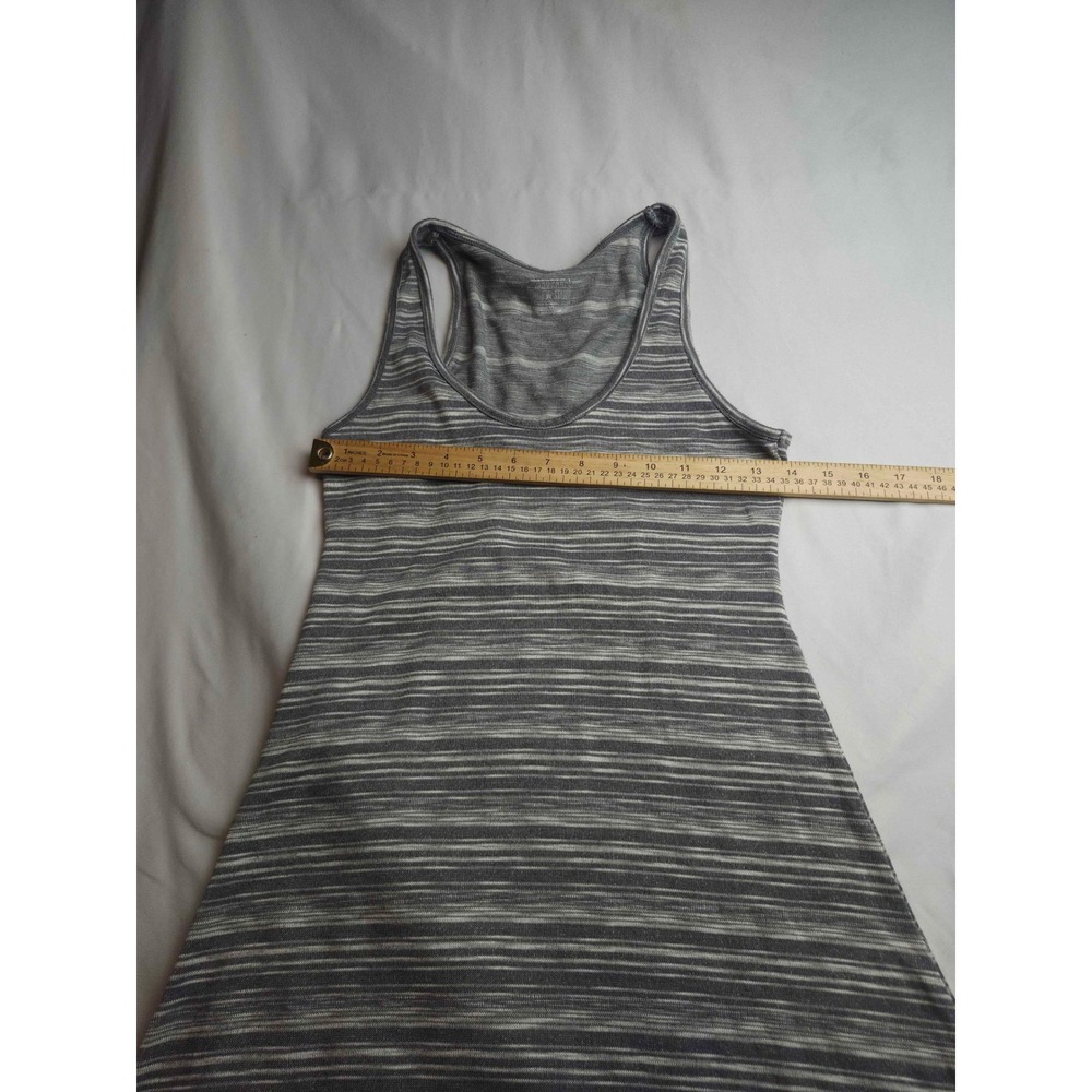 Converse Womens One Star Grey Space Dye Striped Racerback High Low Tank Dress XS - Picture 3 of 6